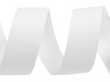 Köperband weiß Breite 2,5 cm